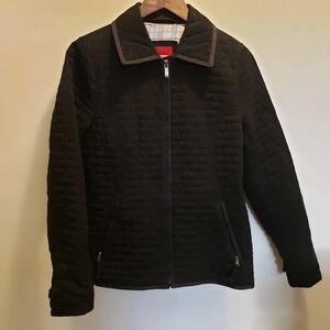 Esprit Black Quilted Barn Jacket Full Zip NWOT